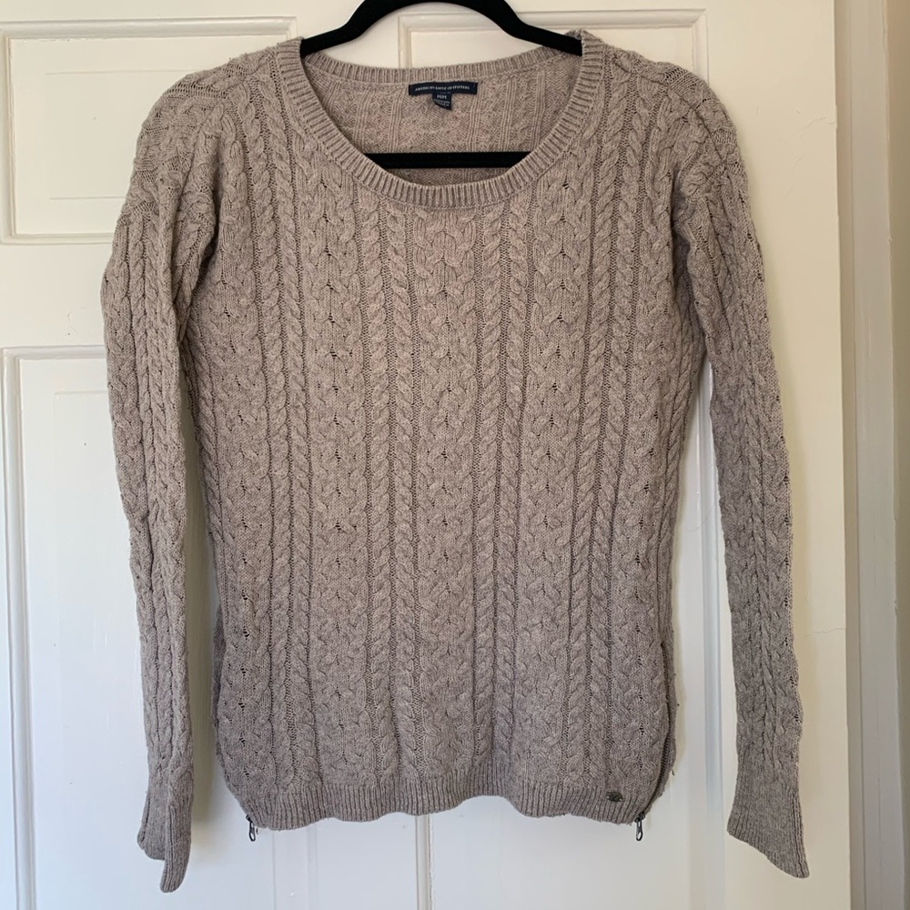 Tan American Eagle sweater